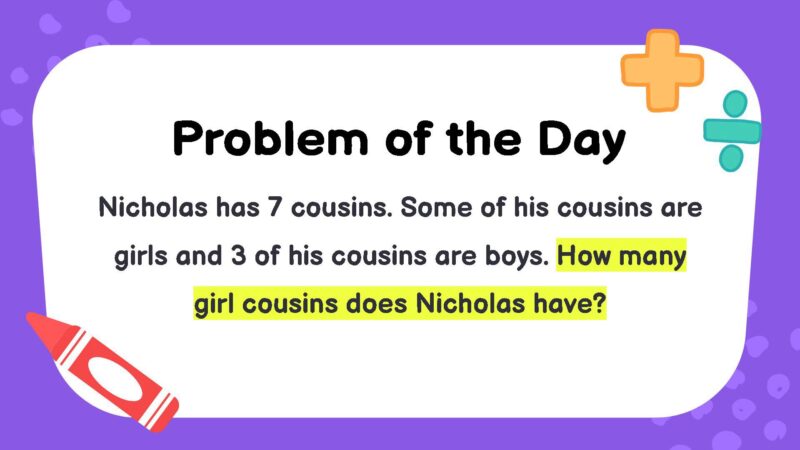 Nicholas has 7 cousins. Some of his cousins are girls and 3 of his cousins are boys. How many girl cousins does Nicholas have?
