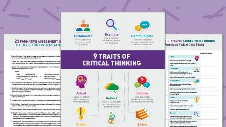 critical thinking terms poster