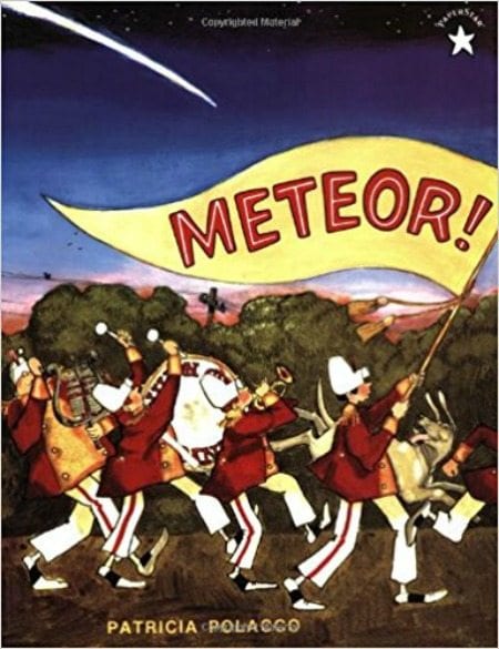 children's book cover Meteor! Best space books for kids