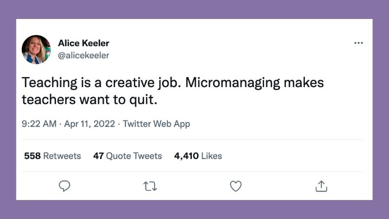 Micromangement in Teaching