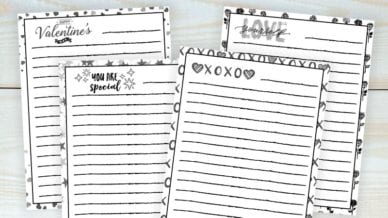 Free Printable Valentine's Day Writing Paper Plus 10 Writing Prompts