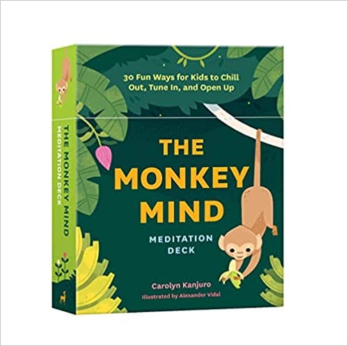 The Monkey Mind card game box, as an example of educational toys for first graders