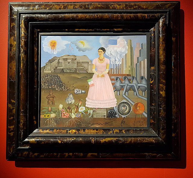 Framed Frida Kahlo painting- famous artists