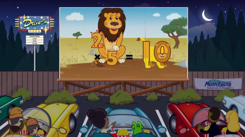 Still image from multiplication songs video
