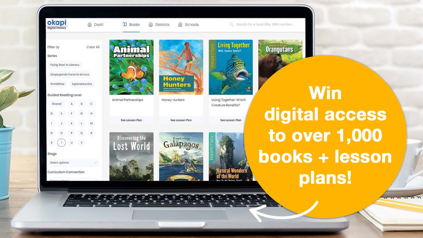 Enter the Okapi Digital Literacy™ Giveaway—Over 1,000 Books in English and Spanish!
