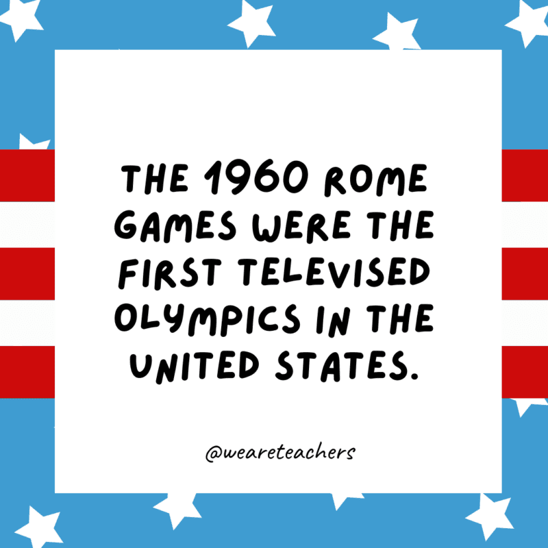 The 1960 Rome Games were the first televised Olympics in the United States.