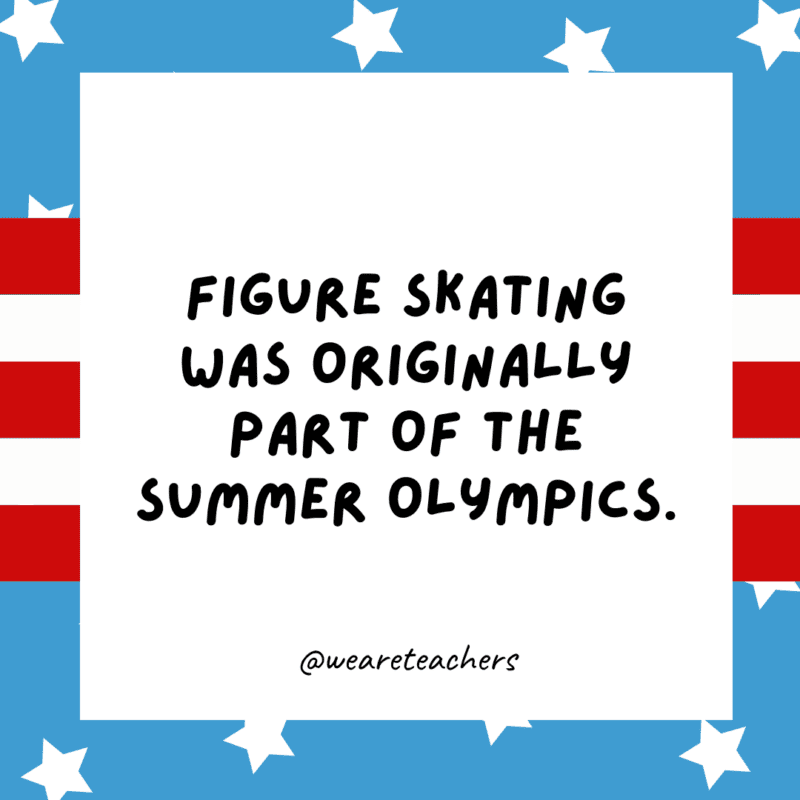 Figure skating was originally part of the Summer Olympics.