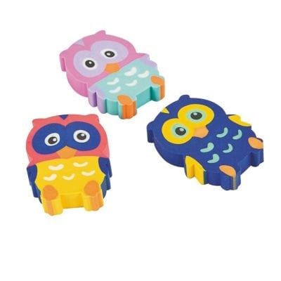 Owl erasers