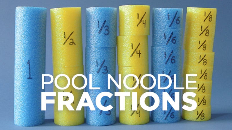 Here S A Fun Way To Teach Fractions Using Pool Noodles