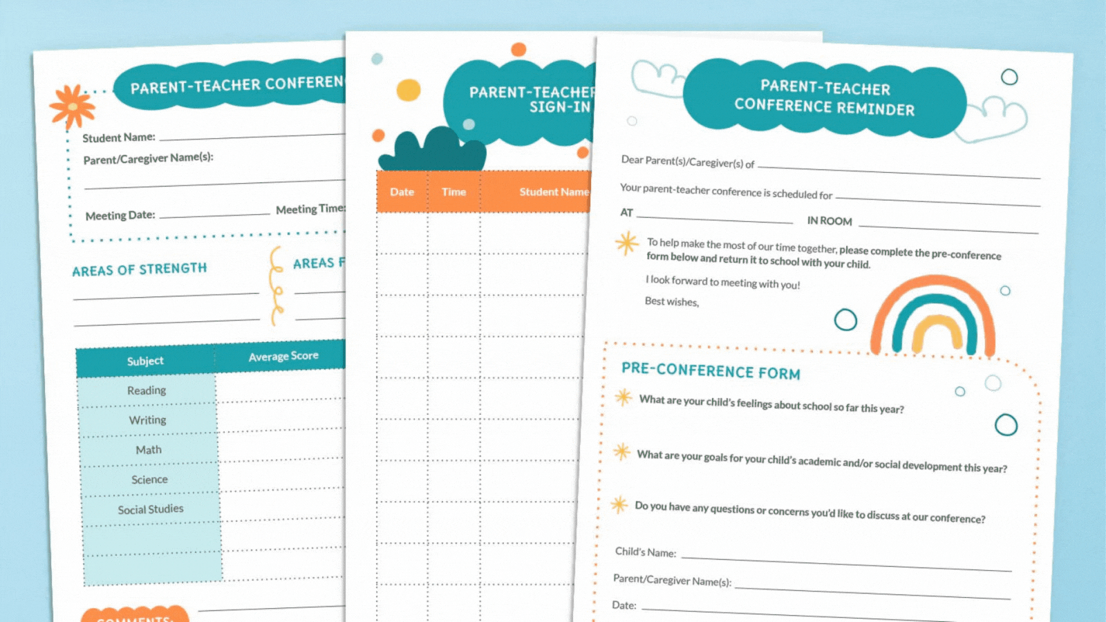 parent-teacher-conference-form-free-customizable-bundle