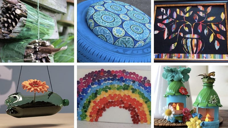 Recycled and upcycled crafts for students to do as monthly classroom activities.
