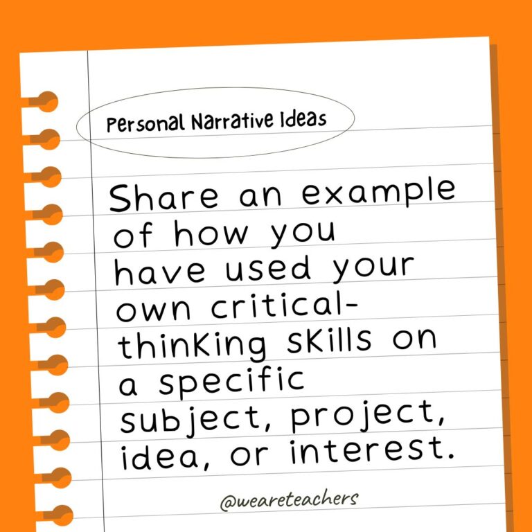 personal narrative presentation topic ideas