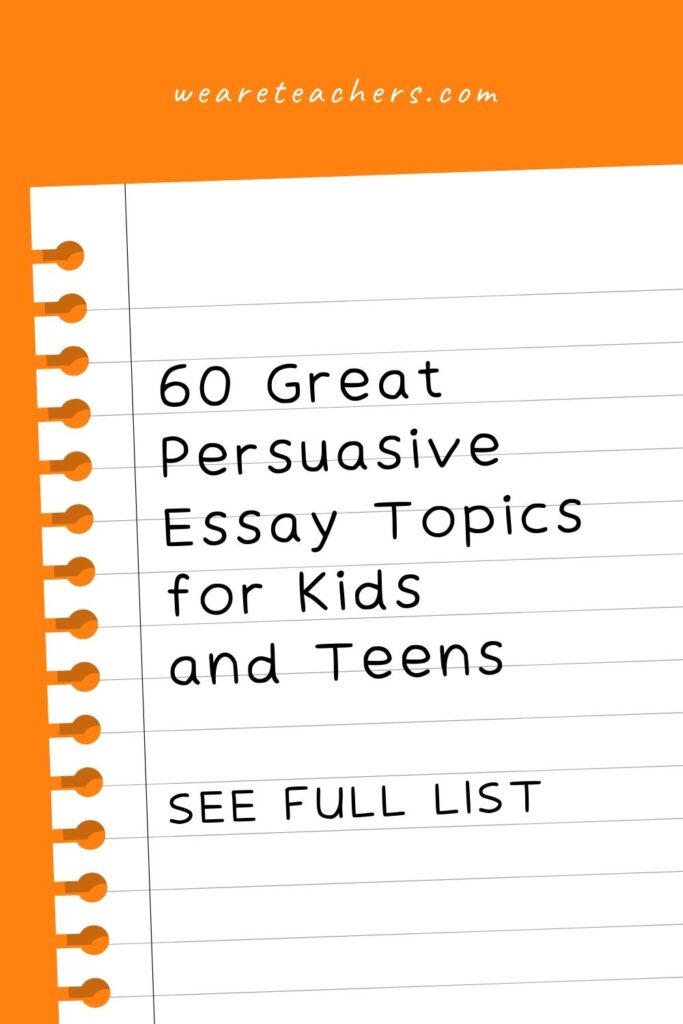 a list of essay topics