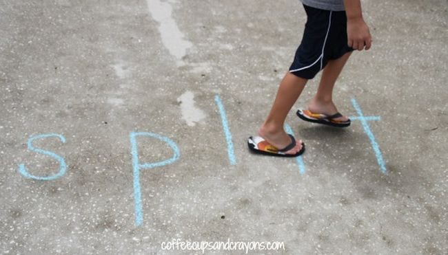 Walking the word with sidewalk chalk