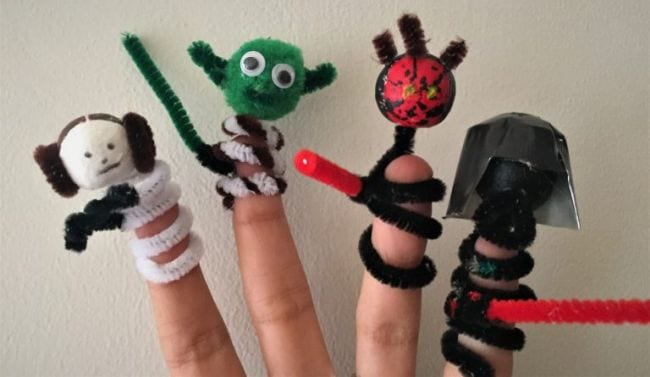 Star Wars characters made of pipe cleaner- pipe cleaner crafts