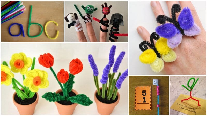 30 Clever and Colorful Pipe Cleaner Crafts and Learning Activities - We