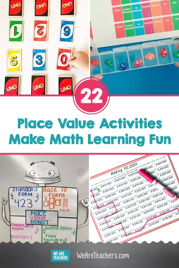 "22 Place Value Activities Make Math Learning Fun" with examples for teaching 2nd gradde