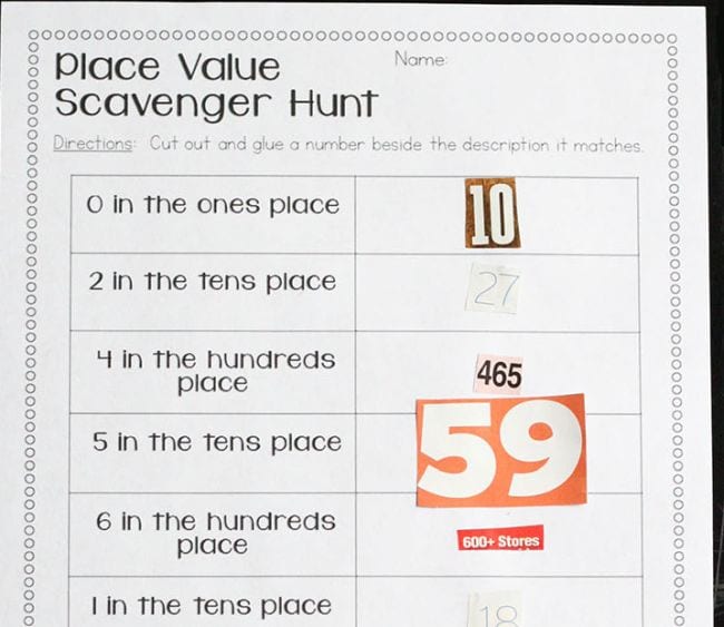 Place Value Flip Chart Printable