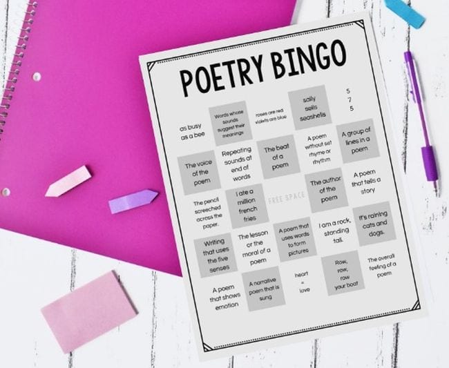 35 Inspiring Poetry Games And Activities For The Classroom
