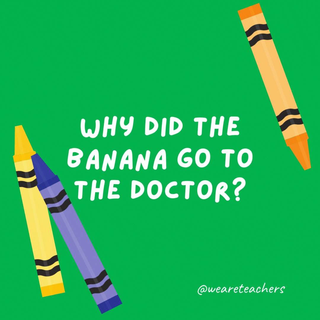 Why did the banana go to the doctor?