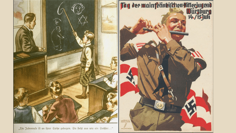 Two examples of German propaganda during World War II
