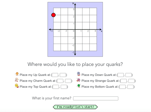 Screenshot of Find the Quark online interactive math game
