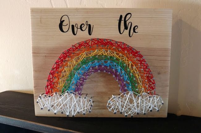 String art rainbow crafts