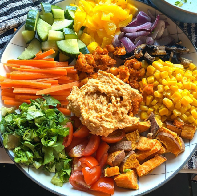 Colorful veggies in a bowl