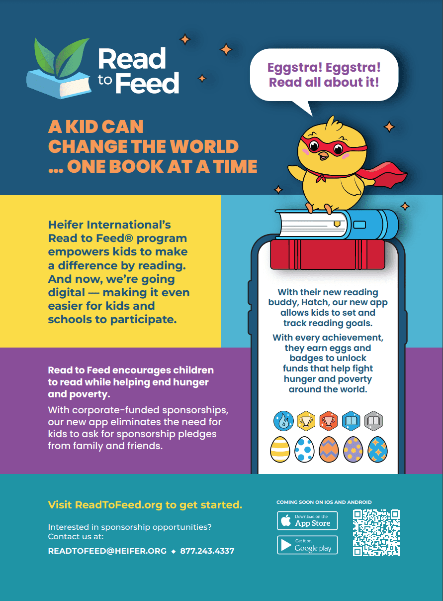 Infographic explaining the Read to Feed program