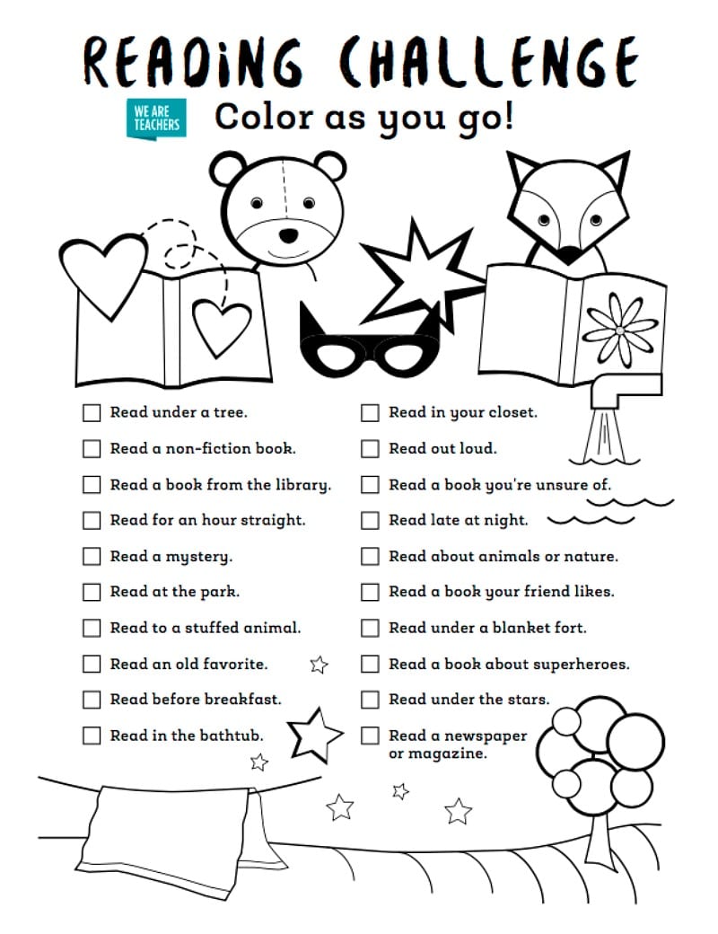 ColorasYouGo Summer Reading Challenge WeAreTeachers