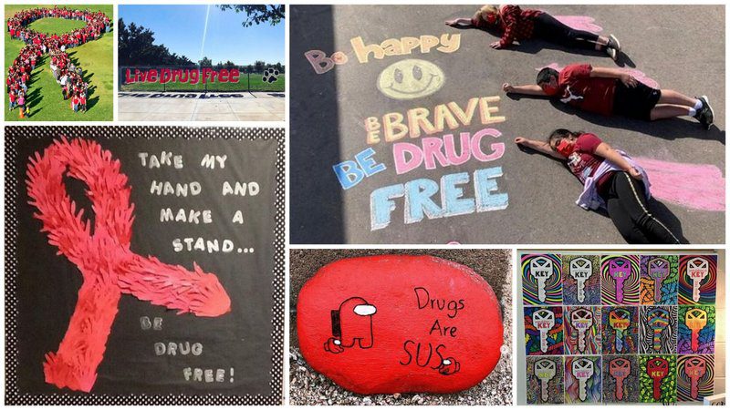 Collage of Red Ribbon Week Ideas