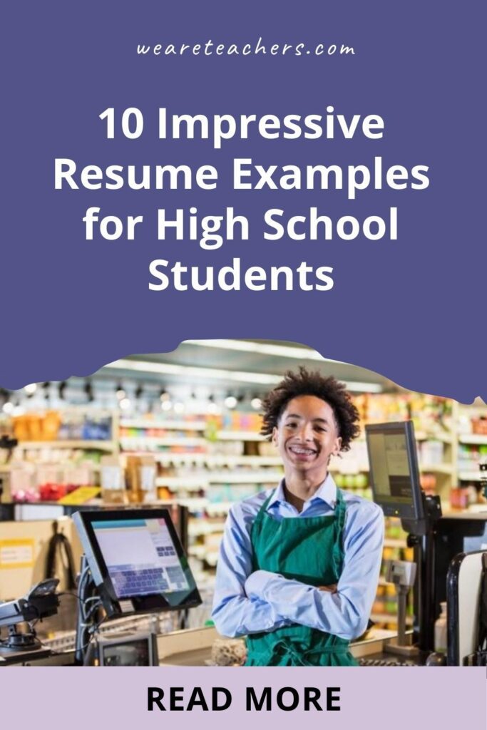 Best Resume Examples For High School Students