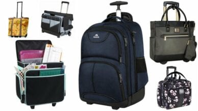 Collage of Best Rolling Bags for Teachers