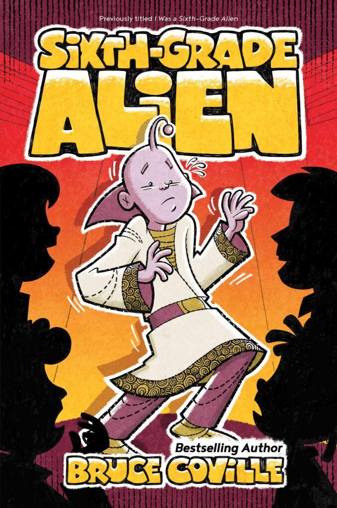 book cover of "Sixth-Grade Alien" by Bruce Coville, illustrated by Glen Mullaly- science fiction books for teens