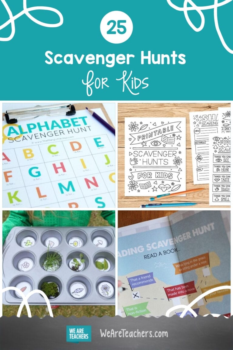 25 Free Scavenger Hunts for Kids - We Are Teachers