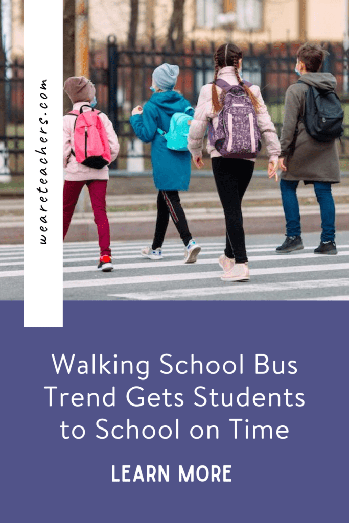 Walking School Bus Trend Gets Students to School on Time