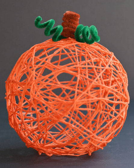 String Pumpkin, as an example of DIY Thanksgiving crafts