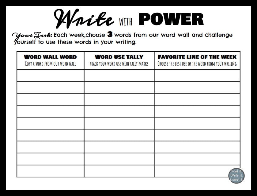 Choose your words. Activities Vocabulary 4th Grade. Making Words from Sticks. Word use Tally track your Word use with Tally Marks.