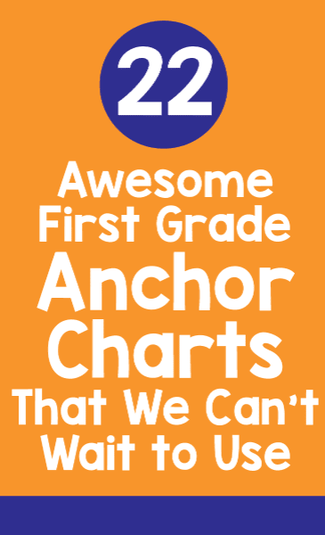 22 Awesome First Grade Anchor Charts That We Can't Wait to Use when teaching 1st grade