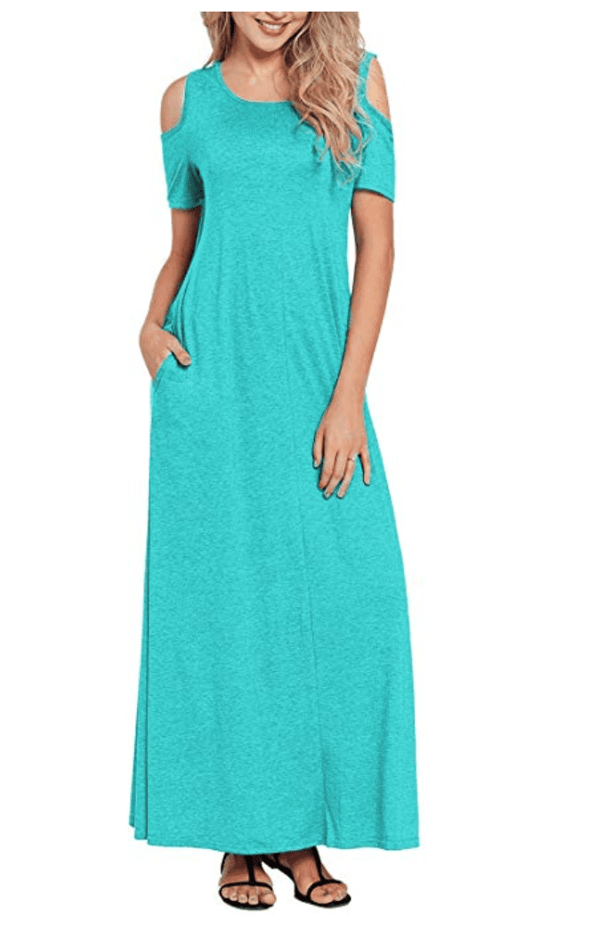 casual turquoise dress