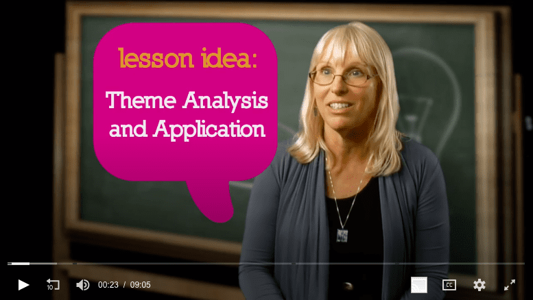 Screenshot of theme analysis and application video.