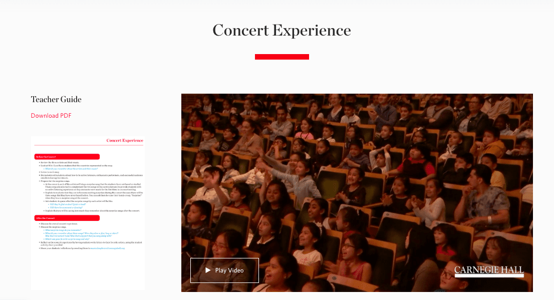 Culturally Diverse Music Resources from Carnegie Hall crowd of children seated in a concert hall - culturally diverse music