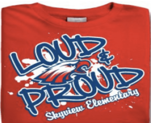 Shirt with text that says "Loud and Proud"