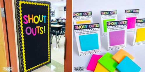 how to create a shout out board in your classroom