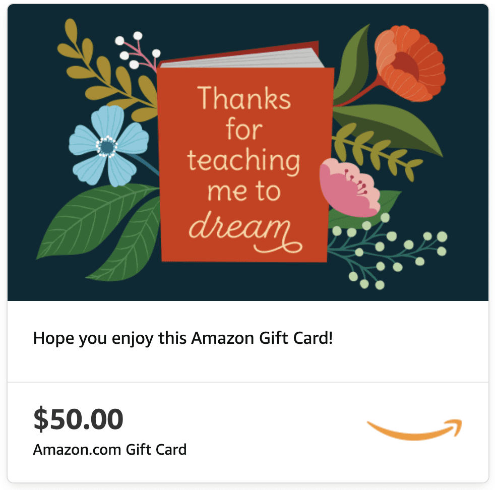 Gifts for librarians: Amazon egift cards