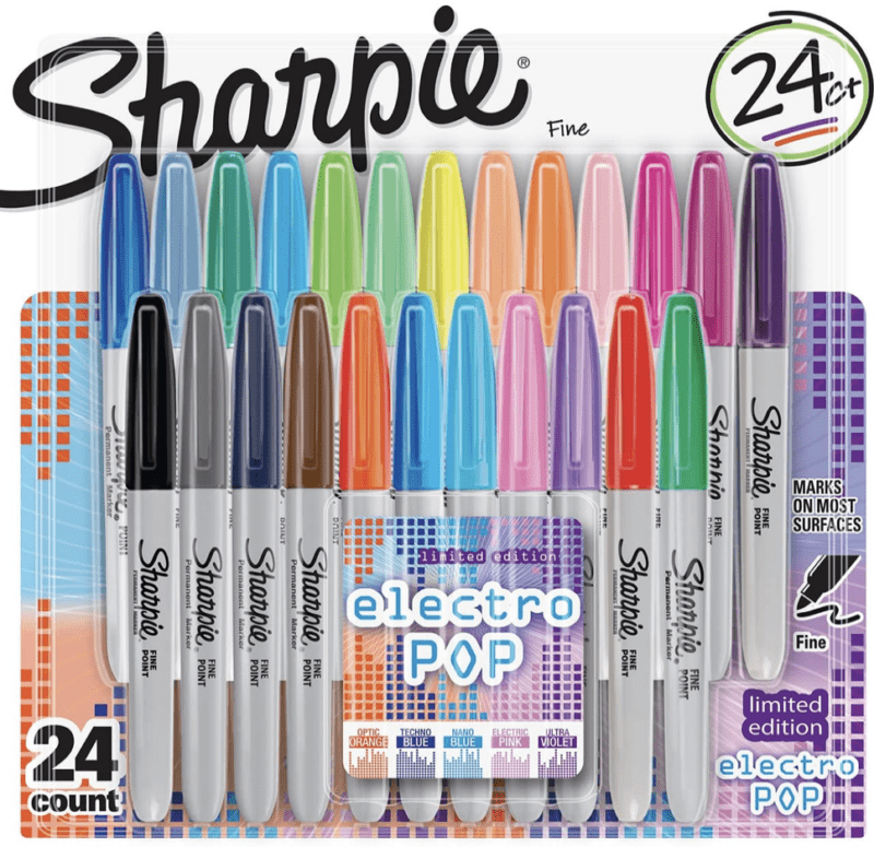 Big colorful pack of Sharpies 