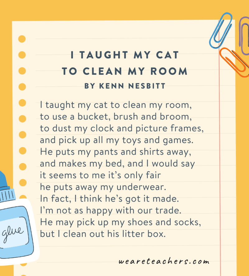 I Taught My Cat to Clean My Room by Kenn Nesbitt