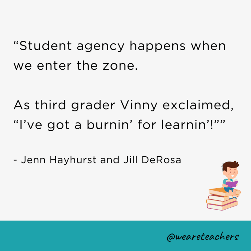 As third grader Vinny exclaimed, “I’ve got a burnin’ for learnin’!” student agency