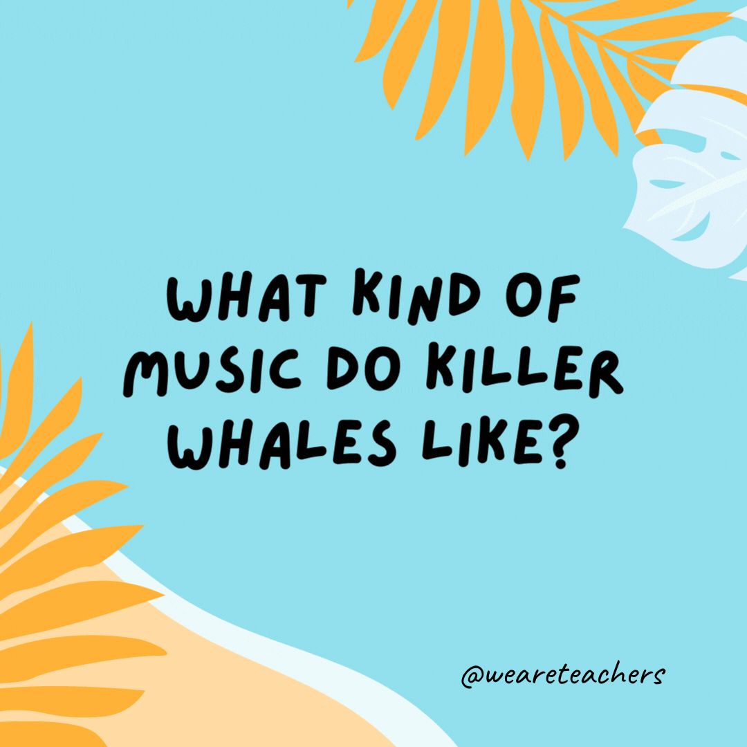 What kind of music do killer whales like? They listen to the orca-stra.
