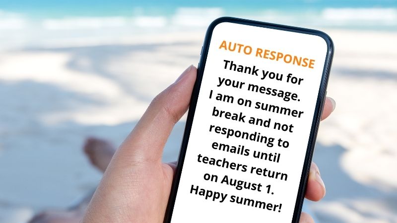 Auto response from teacher trying to disconnect from teaching